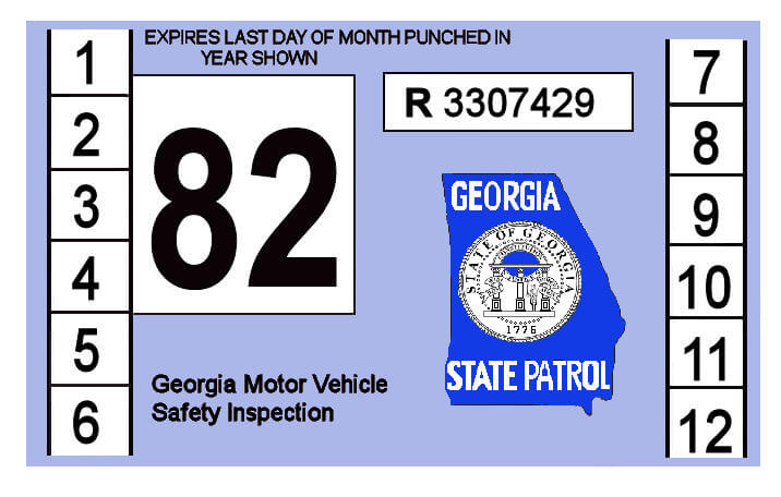 (image for) 1982 Georgia Inspection Sticker